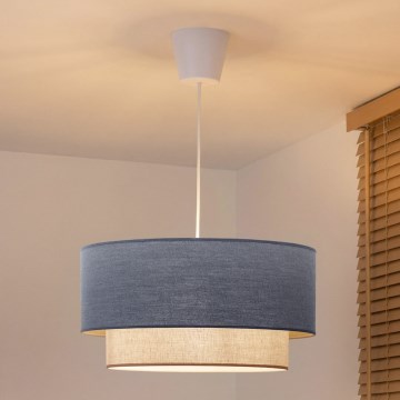 Brilagi - LED liustra ant laido BOHO ECO 1xE27/10W/230V skersmuo 40 cm mėlyna/kreminė