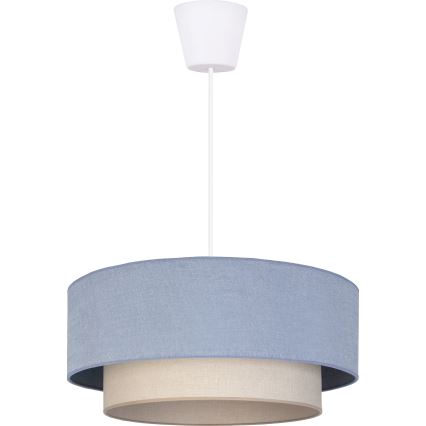 Brilagi - LED liustra ant laido BOHO ECO 1xE27/10W/230V skersmuo 40 cm mėlyna/kreminė