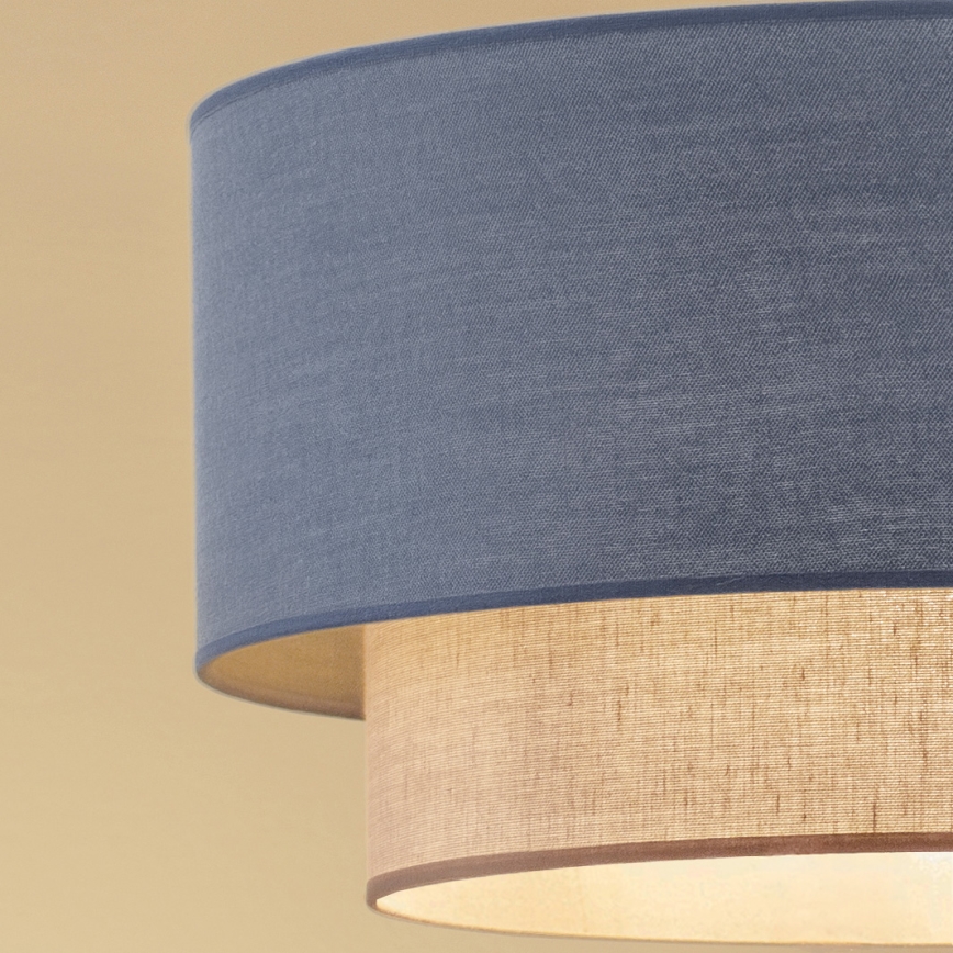 Brilagi - LED liustra ant laido BOHO ECO 1xE27/10W/230V skersmuo 40 cm mėlyna/kreminė