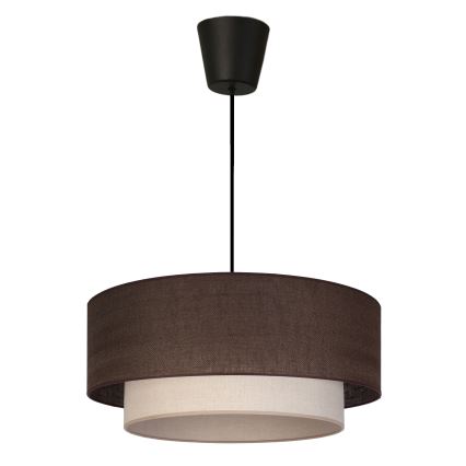 Brilagi - LED liustra ant laido BOHO ECO 1xE27/10W/230V skersmuo 40 cm ruda/kreminė