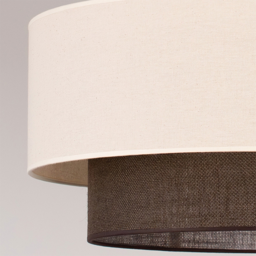 Brilagi - LED liustra ant laido BOHO stiliaus 3xE27/15W/230V skersmuo 60 cm kreminė/ruda