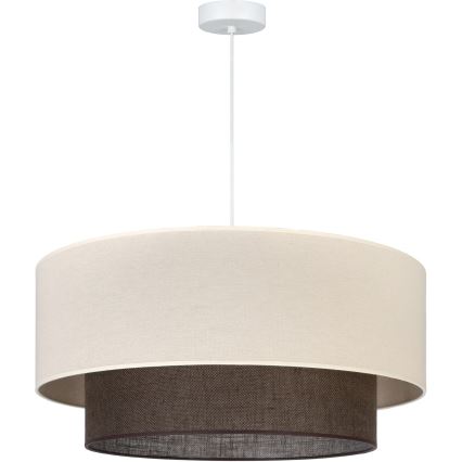 Brilagi - LED liustra ant laido BOHO stiliaus 3xE27/15W/230V skersmuo 60 cm kreminė/ruda