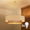 Brilagi - LED liustra ant laido BOHO STYLE 3xE27/15W/230V, skersmuo 80 cm