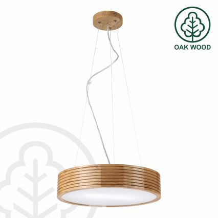 Brilagi - LED liustra ant laido CARVALHO MODERN 2xE27/60W/230V ąžuolas skersm. 37,5 cm