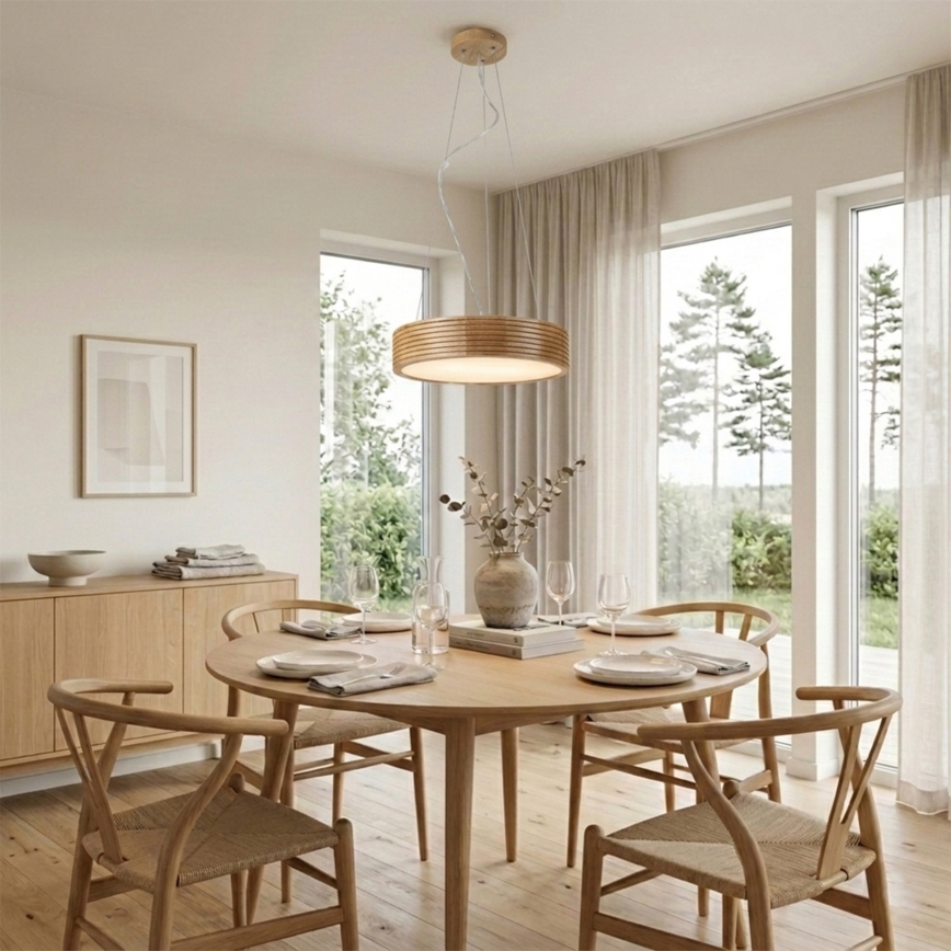 Brilagi - LED liustra ant laido CARVALHO MODERN 2xE27/60W/230V ąžuolas skersm. 37,5 cm