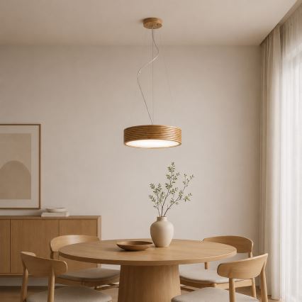 Brilagi - LED liustra ant laido CARVALHO MODERN 2xE27/60W/230V ąžuolas skersm. 37,5 cm