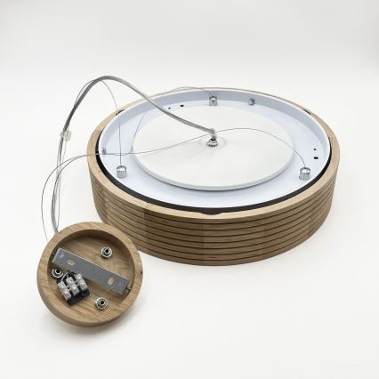 Brilagi - LED liustra ant laido CARVALHO MODERN 2xE27/60W/230V ąžuolas skersm. 37,5 cm