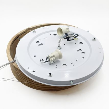 Brilagi - LED liustra ant laido CARVALHO MODERN 2xE27/60W/230V ąžuolas skersm. 37,5 cm