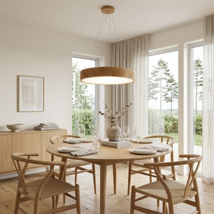 Brilagi - LED liustra ant laido CARVALHO MODERN 3xE27/60W/230V ąžuolas, skersmuo 47,5 cm