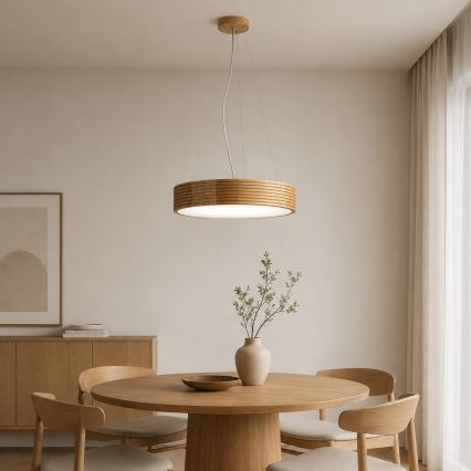 Brilagi - LED liustra ant laido CARVALHO MODERN 3xE27/60W/230V ąžuolas, skersmuo 47,5 cm