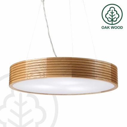 Brilagi - LED liustra ant laido CARVALHO MODERN 3xE27/60W/230V ąžuolas, skersmuo 47,5 cm