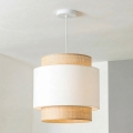 Brilagi - LED liustra ant laido CERIA 1xE27/40W/230V skersm. 30 cm smėlinė/balta
