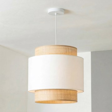 Brilagi - LED liustra ant laido CERIA 1xE27/40W/230V skersm. 30 cm smėlinė/balta