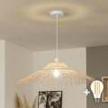 Brilagi - LED liustra ant laido CERIA BOHO 1xE27/40W/230V, skersmuo 100 cm, bambukas