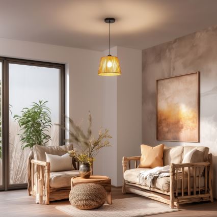 Brilagi - LED liustra ant laido CERIA BOHO 1xE27/40W/230V skersmuo 28 cm ruda