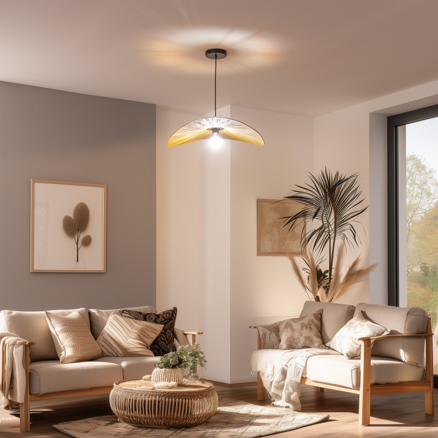 Brilagi - LED liustra ant laido CERIA BOHO 1xE27/40W/230V skersmuo 60 cm rafija