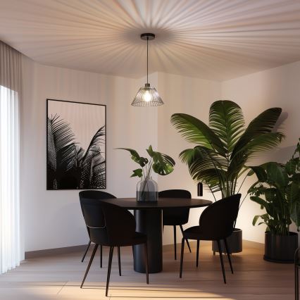 Brilagi - LED liustra ant laido CERIA WIRE 1xE27/40W/230V skersmuo 30 cm juoda