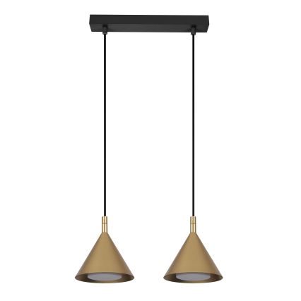 BRILAGI - LED Liustra ant laido CONE DOUBLE 2xGX53/15W/230V auksinė