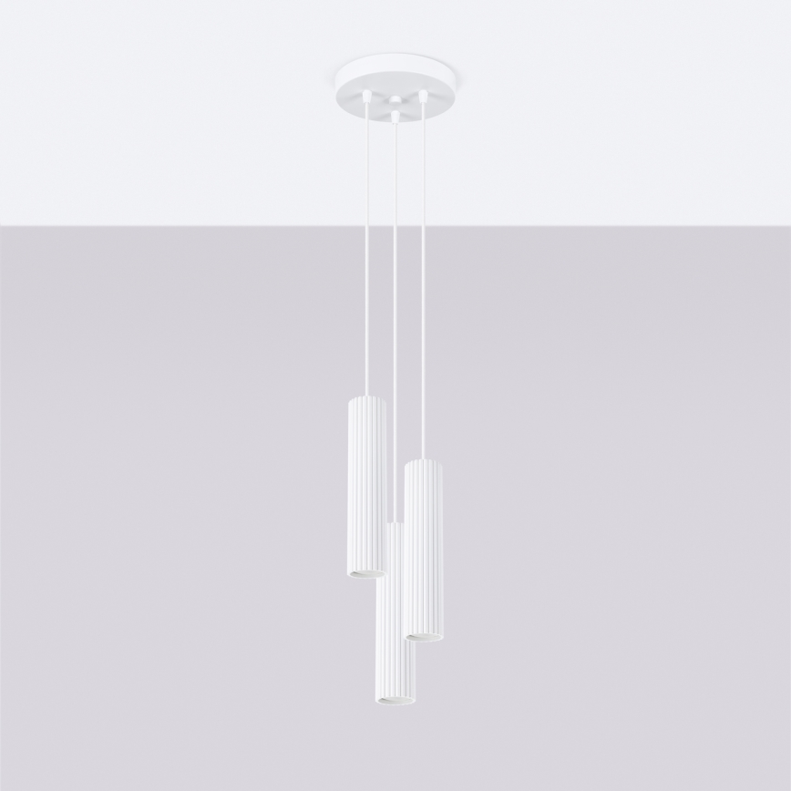 Brilagi - LED liustra ant laido CRESTO 3xGU10/10W/230V balta