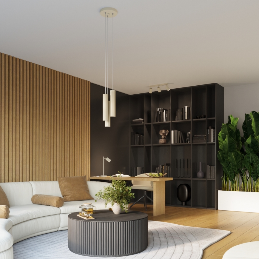 Brilagi - LED liustra ant laido CRESTO 3xGU10/10W/230V kreminė