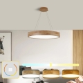 Brilagi - LED liustra ant laido FALCON WOOD LED/40W/230V 3000/4000/6000K Ø 60 cm, medinė