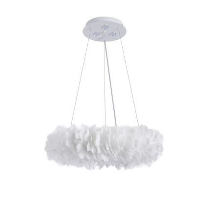 BRILAGI - LED liustra ant laido FEATHER 3xE27/40W/230V + 3xLED/3W, skersmuo 40 cm, balta