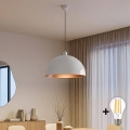 BRILAGI - LED liustra ant laido METALO 1xE27/40W/230V skersmuo 40 cm balta/varinė
