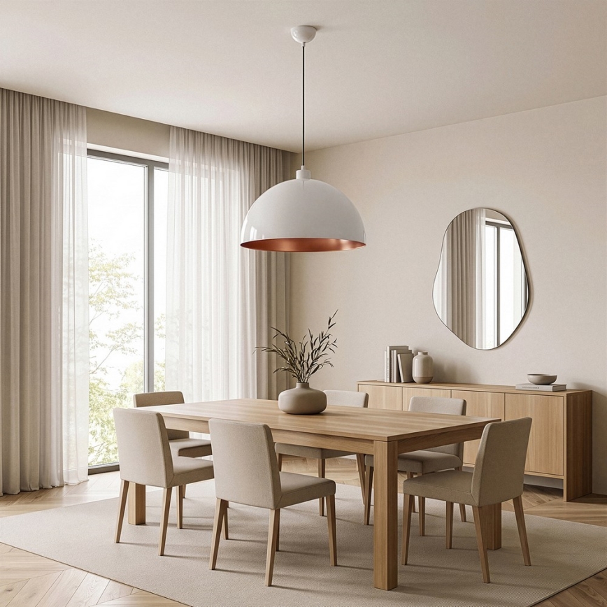 BRILAGI - LED liustra ant laido METALO 1xE27/40W/230V skersmuo 40 cm balta/varinė