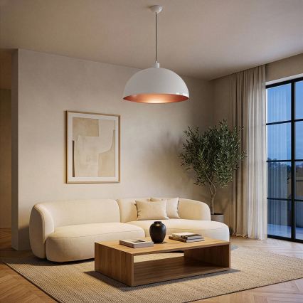 BRILAGI - LED liustra ant laido METALO 1xE27/40W/230V skersmuo 40 cm balta/varinė
