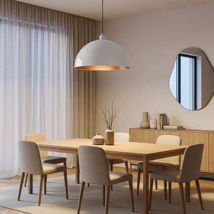 BRILAGI - LED liustra ant laido METALO 1xE27/40W/230V skersmuo 40 cm balta/varinė