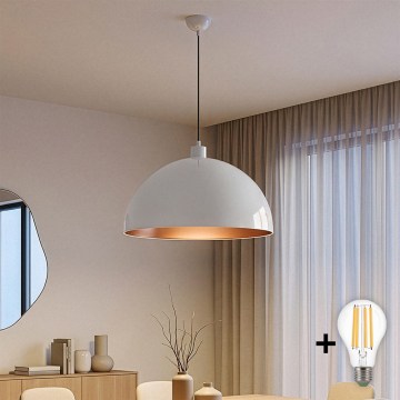 BRILAGI - LED liustra ant laido METALO 1xE27/40W/230V skersmuo 60 cm balta/varinė