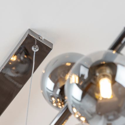 Brilagi - LED liustra ant laido MILLA 10xG9/3W/230V juodas chromas/dūminis