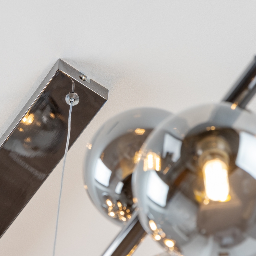 Brilagi - LED liustra ant laido MILLA 10xG9/3W/230V juodas chromas/dūminis