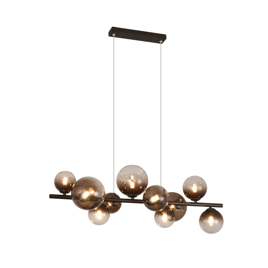 Brilagi - LED liustra ant laido MILLA 10xG9/3W/230V ruda/rūkinė ruda