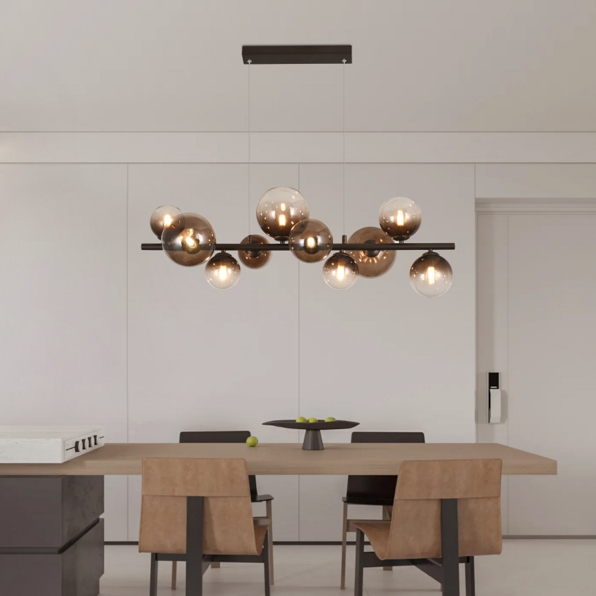 Brilagi - LED liustra ant laido MILLA 10xG9/3W/230V ruda/rūkinė ruda