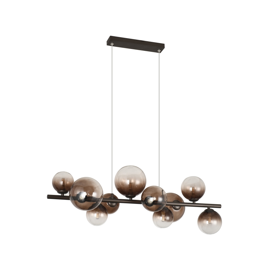Brilagi - LED liustra ant laido MILLA 10xG9/3W/230V ruda/rūkinė ruda