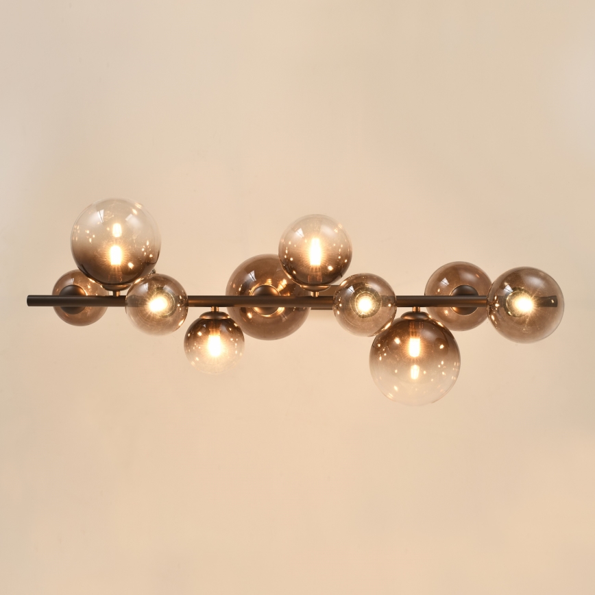 Brilagi - LED liustra ant laido MILLA 10xG9/3W/230V ruda/rūkinė ruda