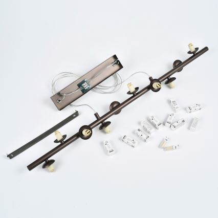 Brilagi - LED liustra ant laido MILLA 10xG9/3W/230V ruda/rūkinė ruda