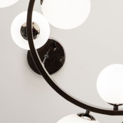 Brilagi - LED liustra ant laido MILLA 15xG9/3W/230V juodas chromas/balta