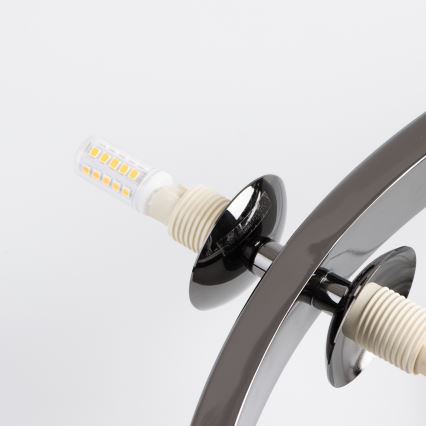 Brilagi - LED liustra ant laido MILLA 15xG9/3W/230V juodas chromas/rūkinis