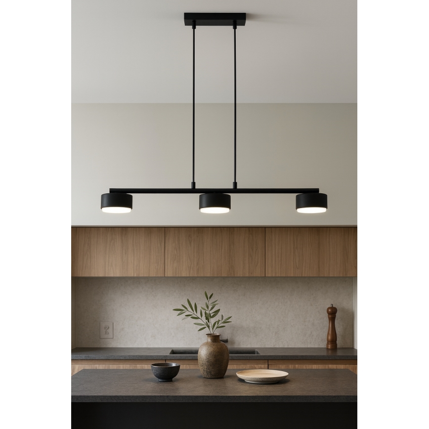 Brilagi - LED liustra ant laido MONO 3xGX53/30W/230V juoda