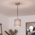 Brilagi - LED liustra ant laido NUBILA 1xE27/60W/230V, skersmuo 14 cm, juoda/šviesiai pilka