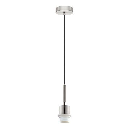 Brilagi - LED liustra ant laido NUBILA 1xE27/60W/230V, skersmuo 14 cm, juoda/šviesiai pilka