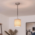 Brilagi - LED liustra ant laido NUBILA 1xE27/60W/230V skersmuo 14 cm juoda/šviesiai ruda