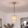 Brilagi - LED liustra ant laido NUBILA 1xE27/60W/230V skersmuo 14 cm juoda/šviesiai ruda