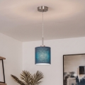 Brilagi - LED liustra ant laido NUBILA 1xE27/60W/230V, skersmuo 14 cm, tamsiai mėlyna