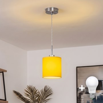 Brilagi - LED liustra ant laido NUBILA 1xE27/60W/230V Ø 14 cm geltona