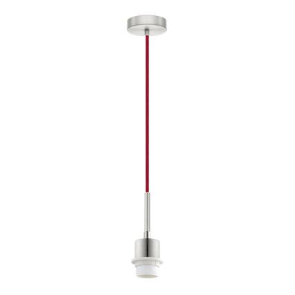 Brilagi - LED liustra ant laido NUBILA 1xE27/60W/230V Ø 14 cm raudona/pilka