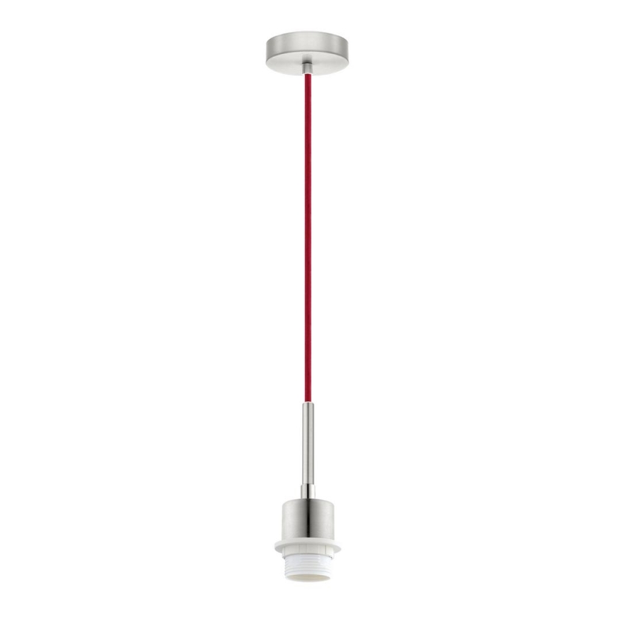 Brilagi - LED liustra ant laido NUBILA 1xE27/60W/230V Ø 14 cm raudona/pilka