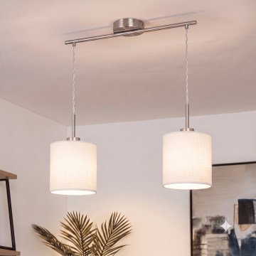 Brilagi - LED liustra ant laido NUBILA 2xE27/60W/230V balta